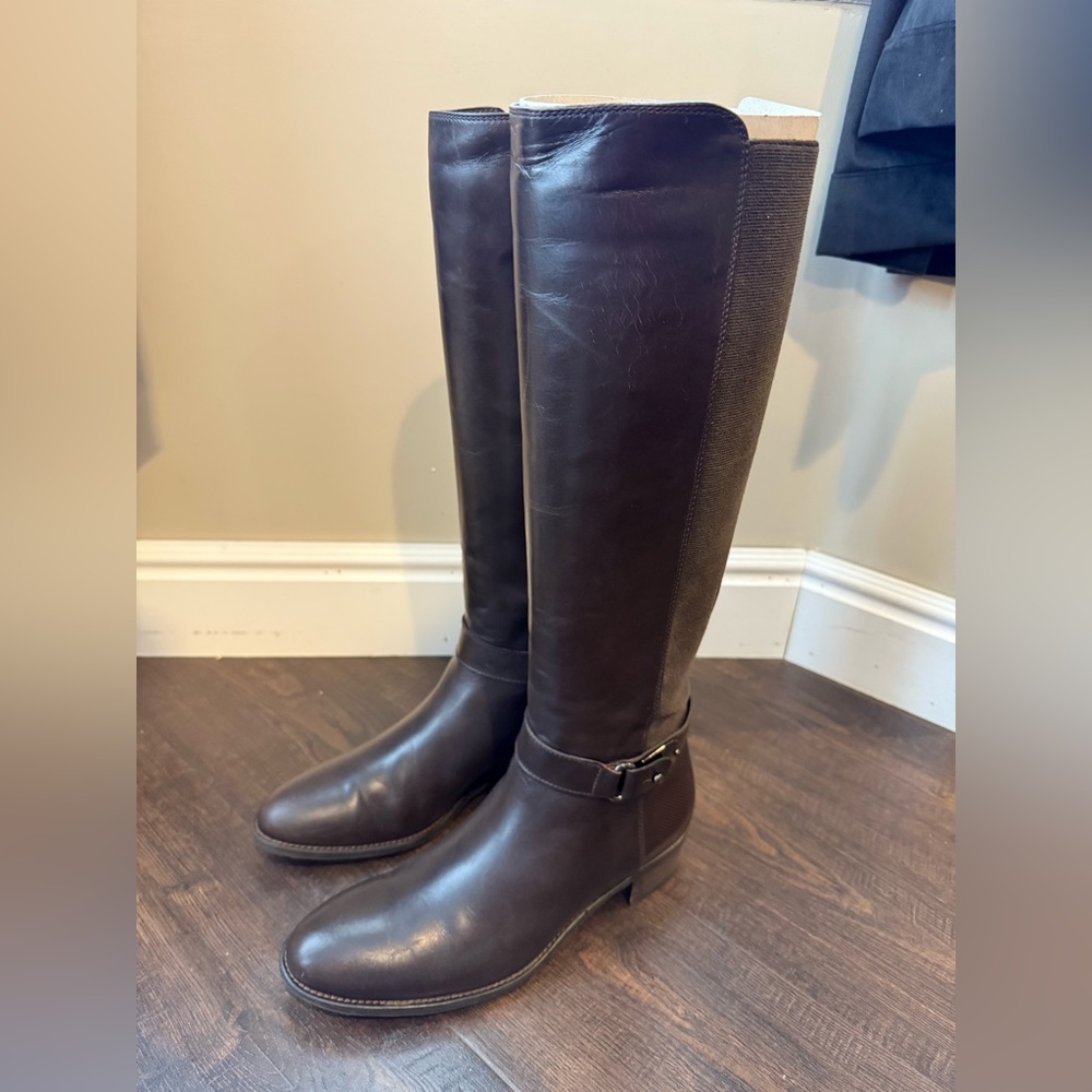 Aquatalia Brown Leather Knee-High Boots